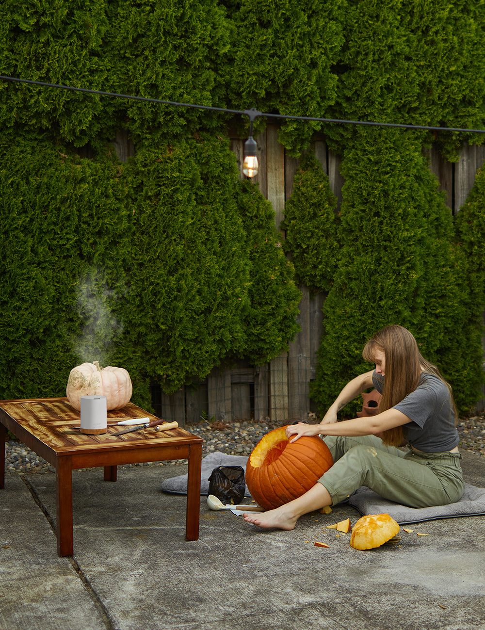 How to make a different Halloween Pumpkin with oil diffuser?