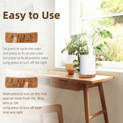 Dew Plus Light Wood Diffuser with 6Pcs*10ml Essential Oil Gift Set