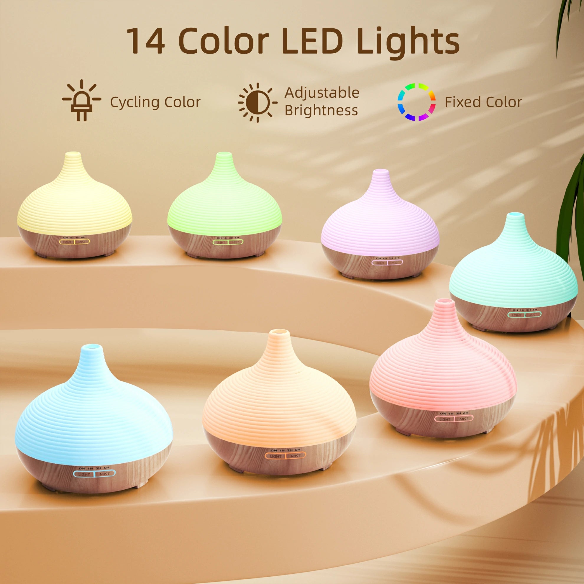Spring Light Wood Diffuser with 8pcs*10ml Oils