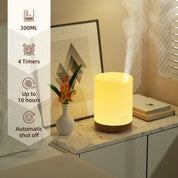 Dew Plus Light Wood Diffuser with 6Pcs*10ml Essential Oil set