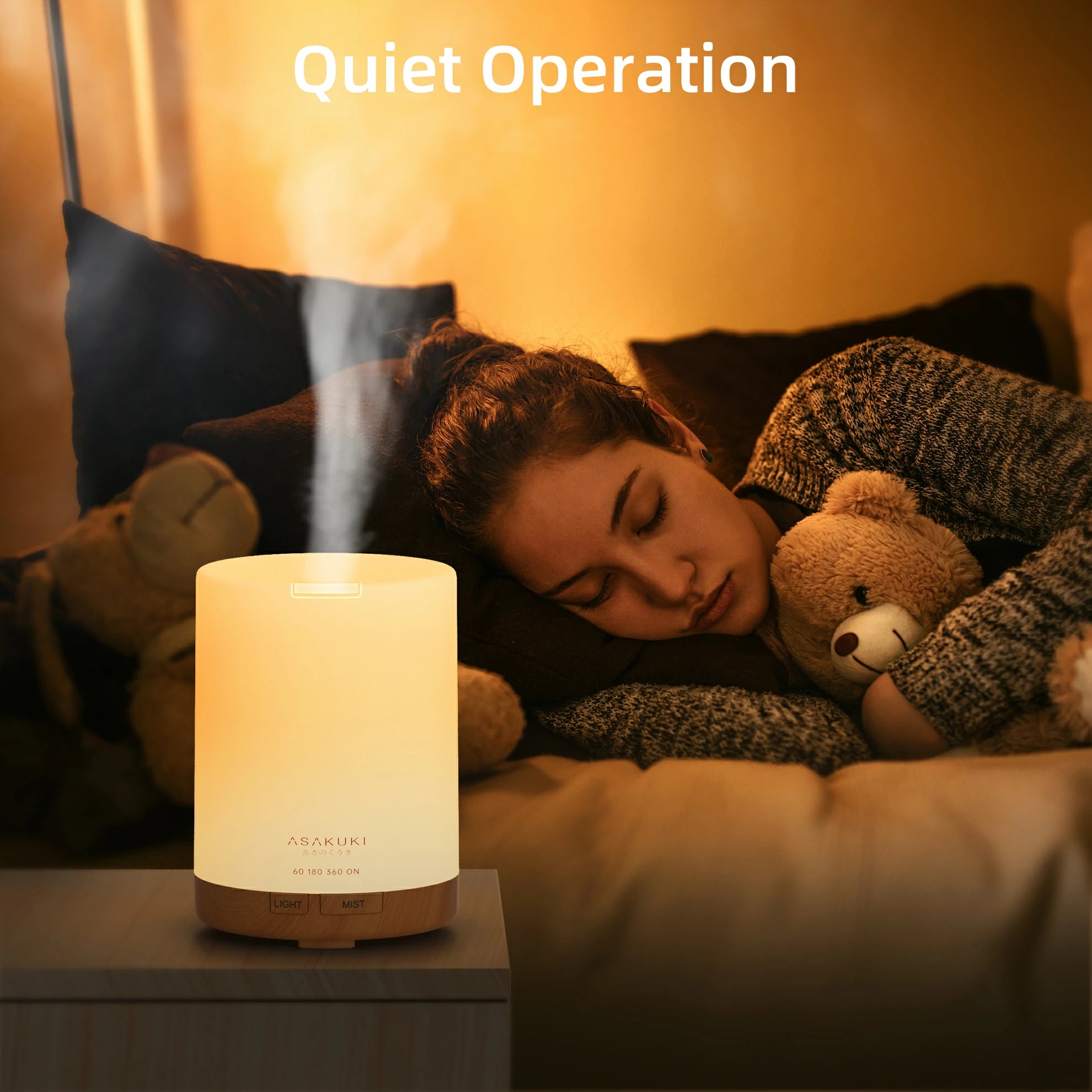 Dew Plus Light Wood Diffuser with 6Pcs*10ml Essential Oil set