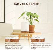 Dew Plus Light Wood Diffuser with 6Pcs*10ml Essential Oil set