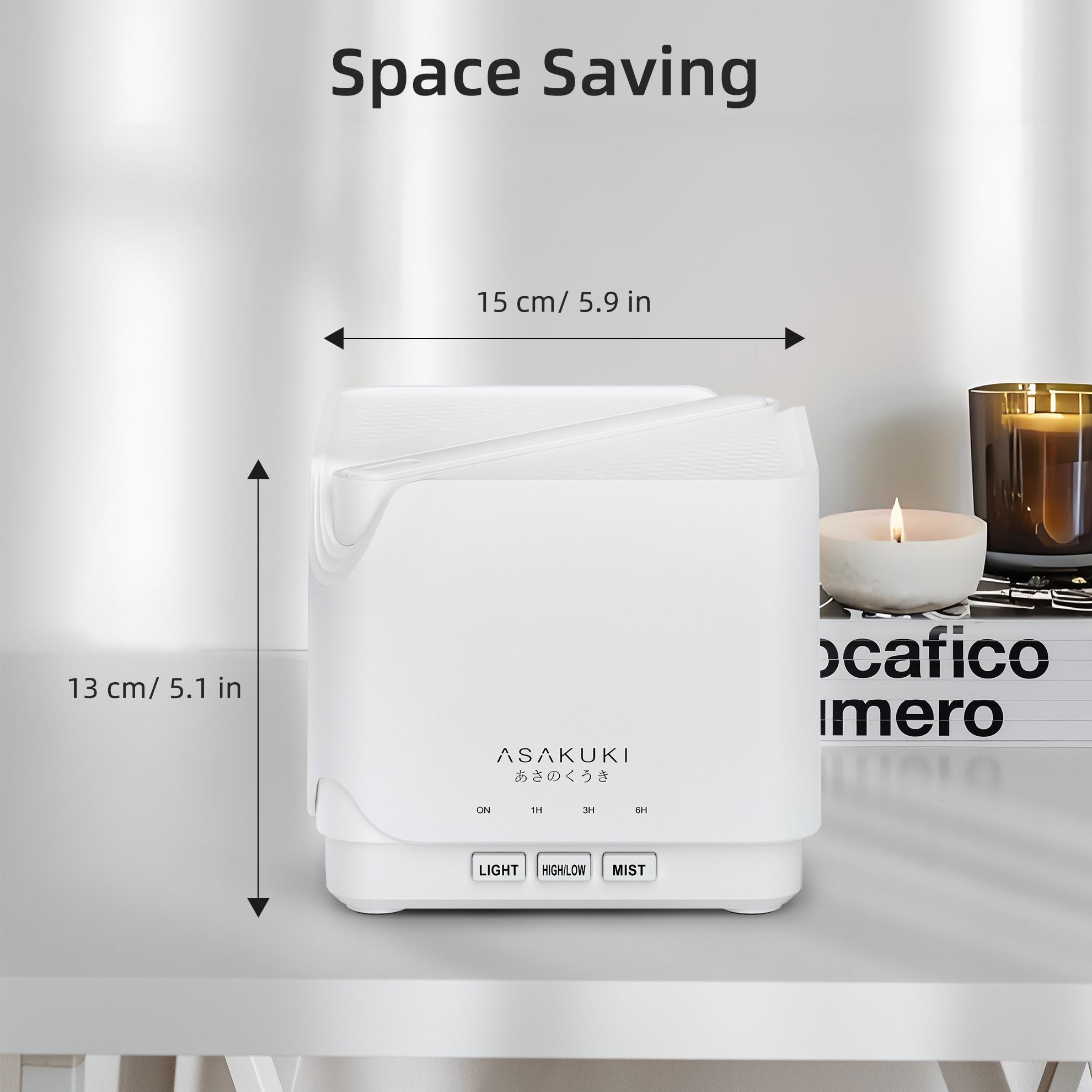 UPGRADE Cube White Essential Oil Diffuser