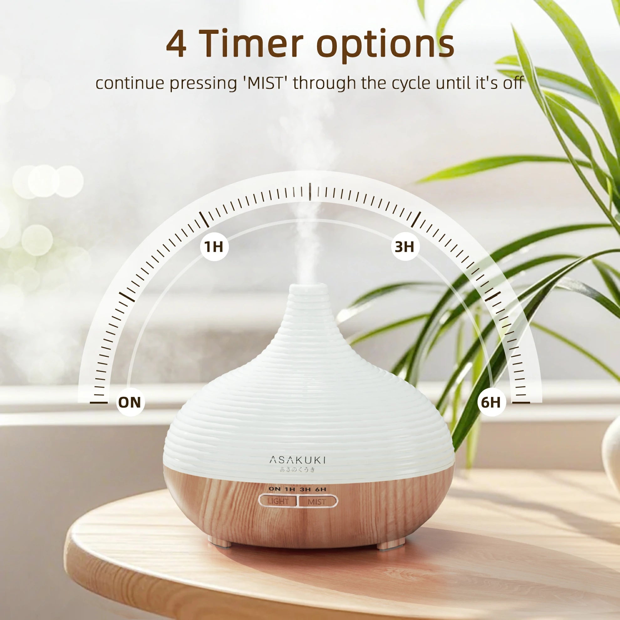 Spring Light Wood Diffuser with 8pcs*10ml Oils