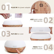 Spring Light Wood Diffuser with 8pcs*10ml Oils