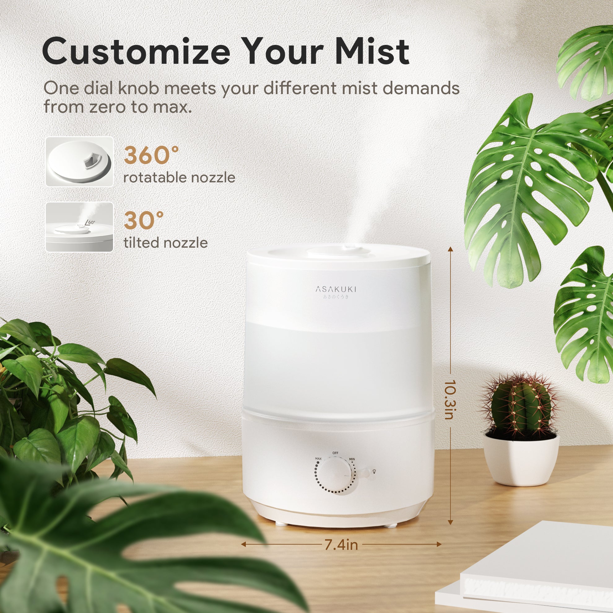 MOCO 3L Ultrasonic Cool Mist Humidifier