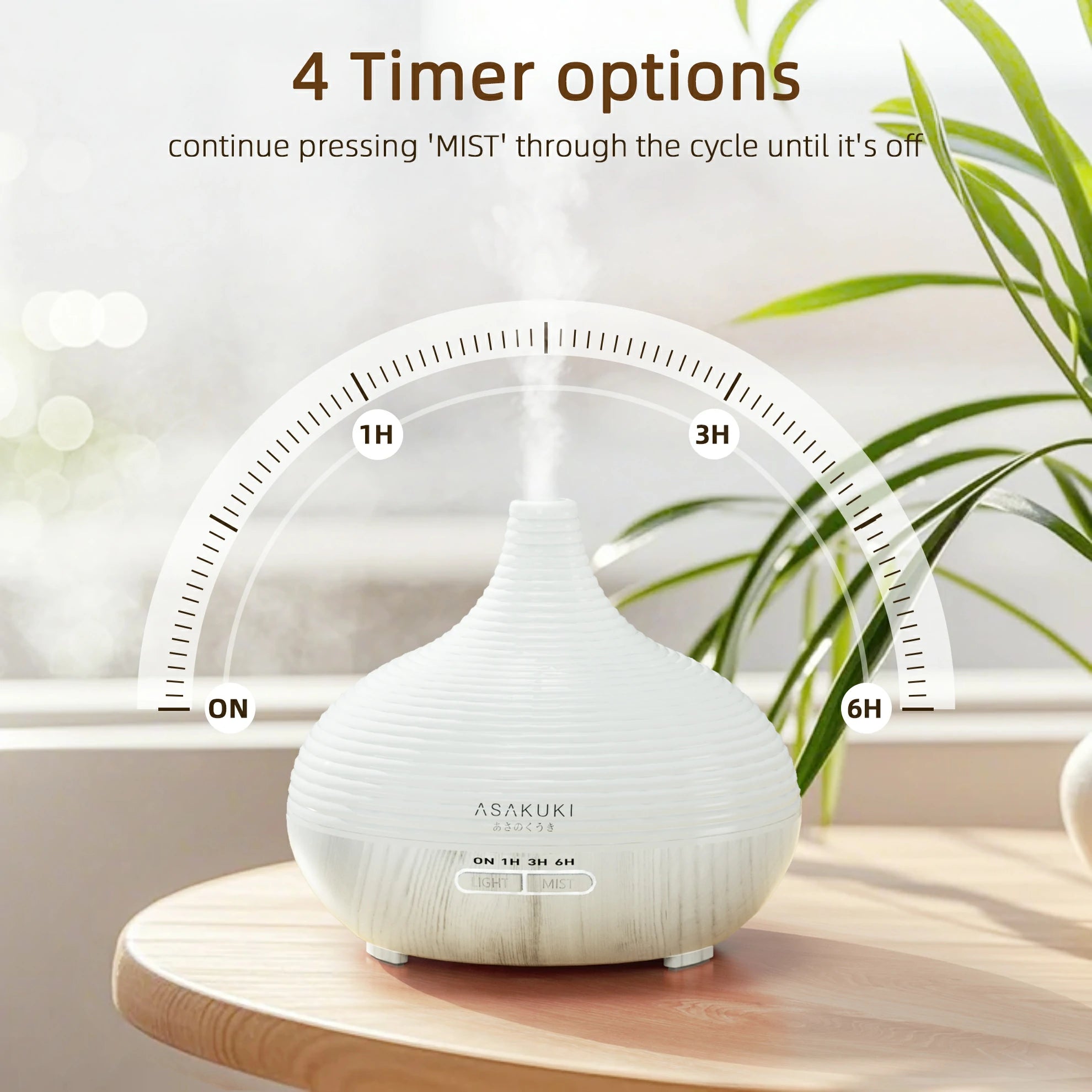 Spring White Wood Diffuser with 8pcs*10ml Oils