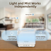 UPGRADE Cube White Wood Essential Oil Diffuser