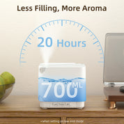 UPGRADE Cube White Wood Essential Oil Diffuser