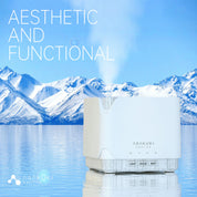 UPGRADE Cube White Wood Essential Oil Diffuser