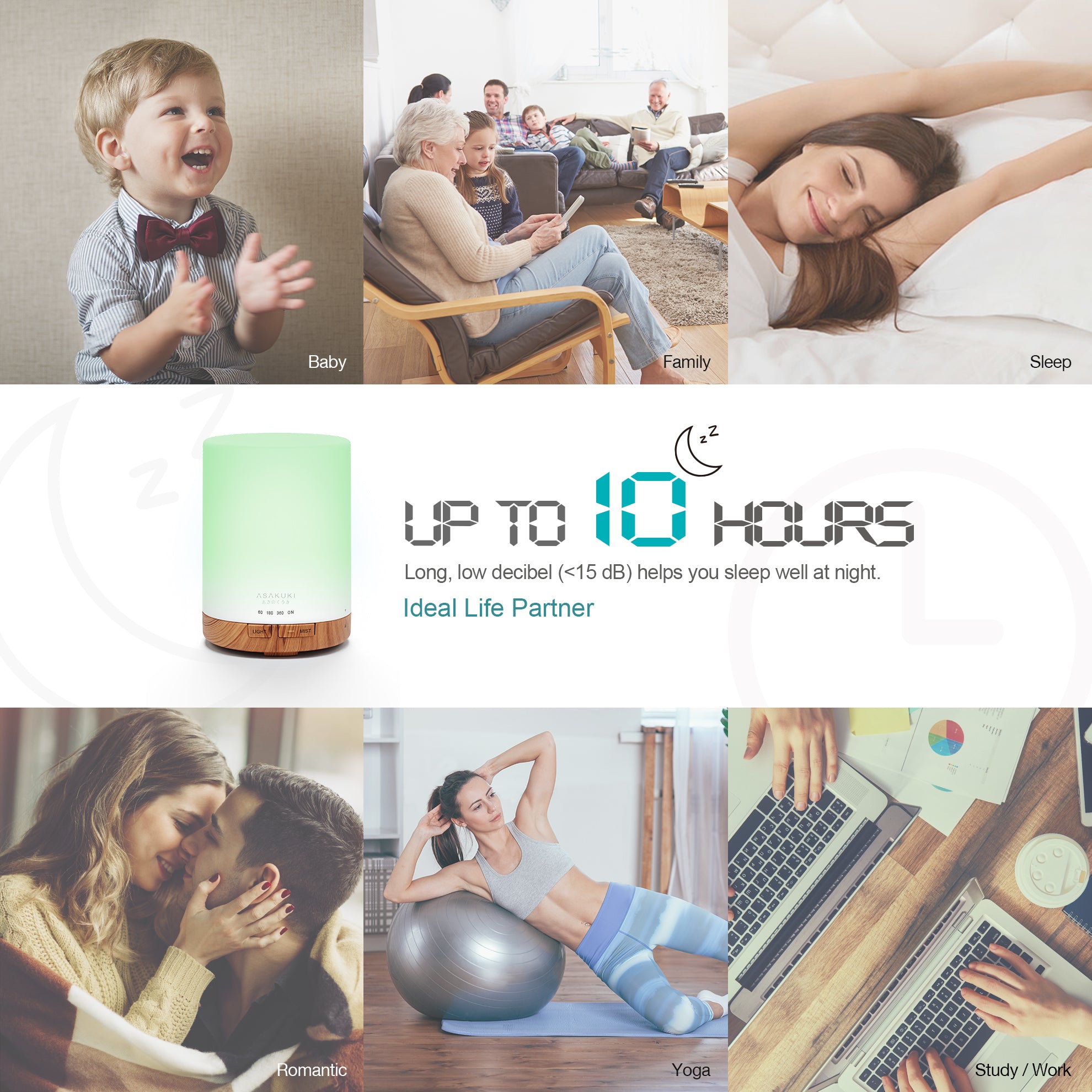 Dew Plus Light Wood Essential Oil Diffuser - Asakuki