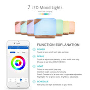 Cube Light Wood Smart WiFi Essential Oil Diffuser - Asakuki