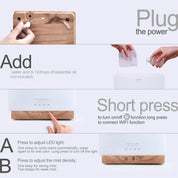 Cube Light Wood Smart WiFi Essential Oil Diffuser - Asakuki