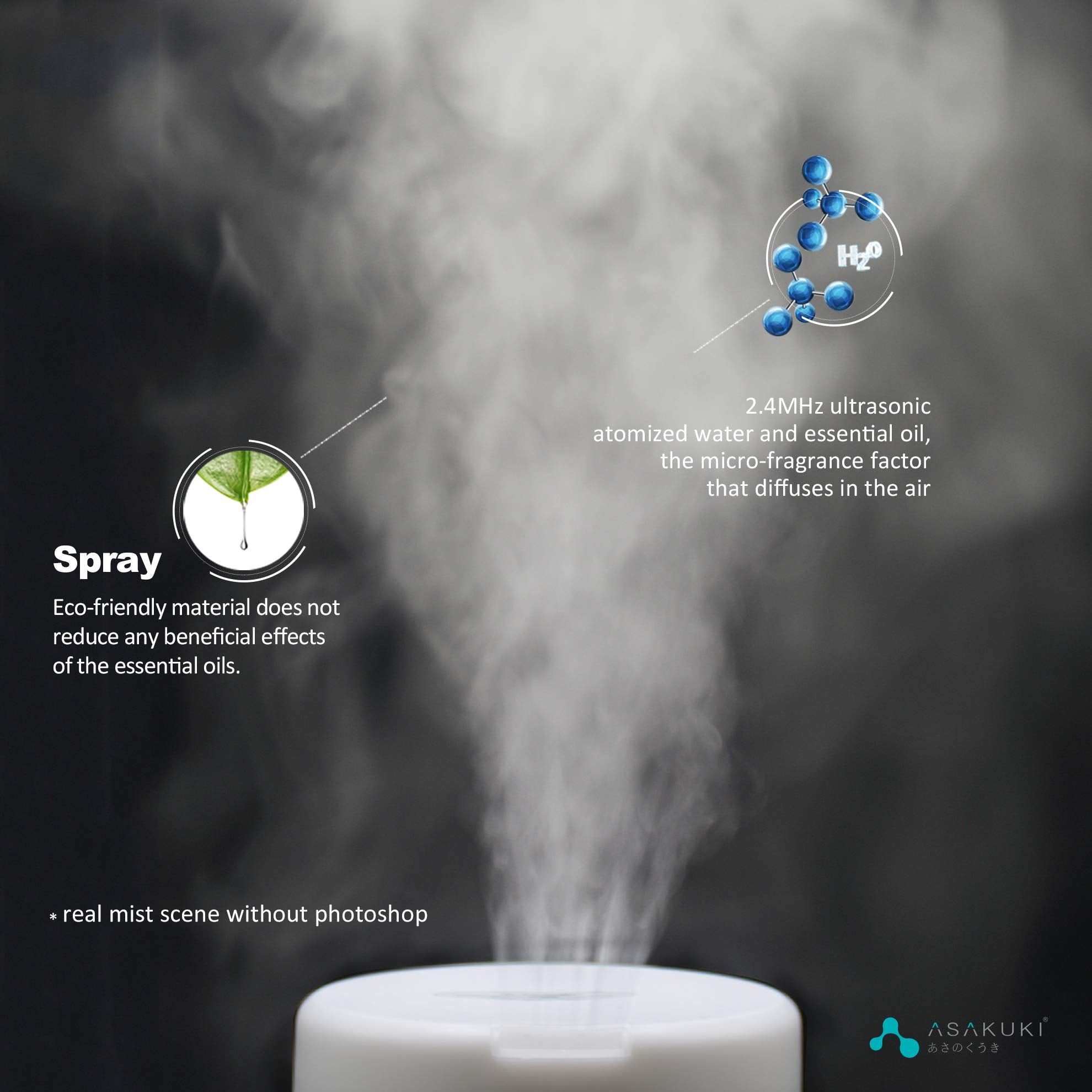 Dew Plus Pure Wood Essential Oil Diffuser - Asakuki