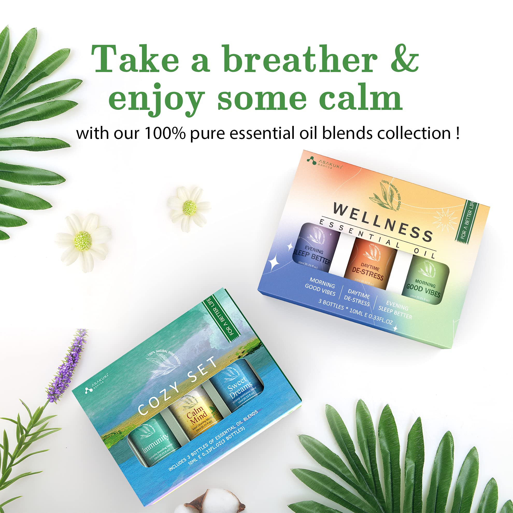 Wellness Blend Essential Oils Set - Asakuki