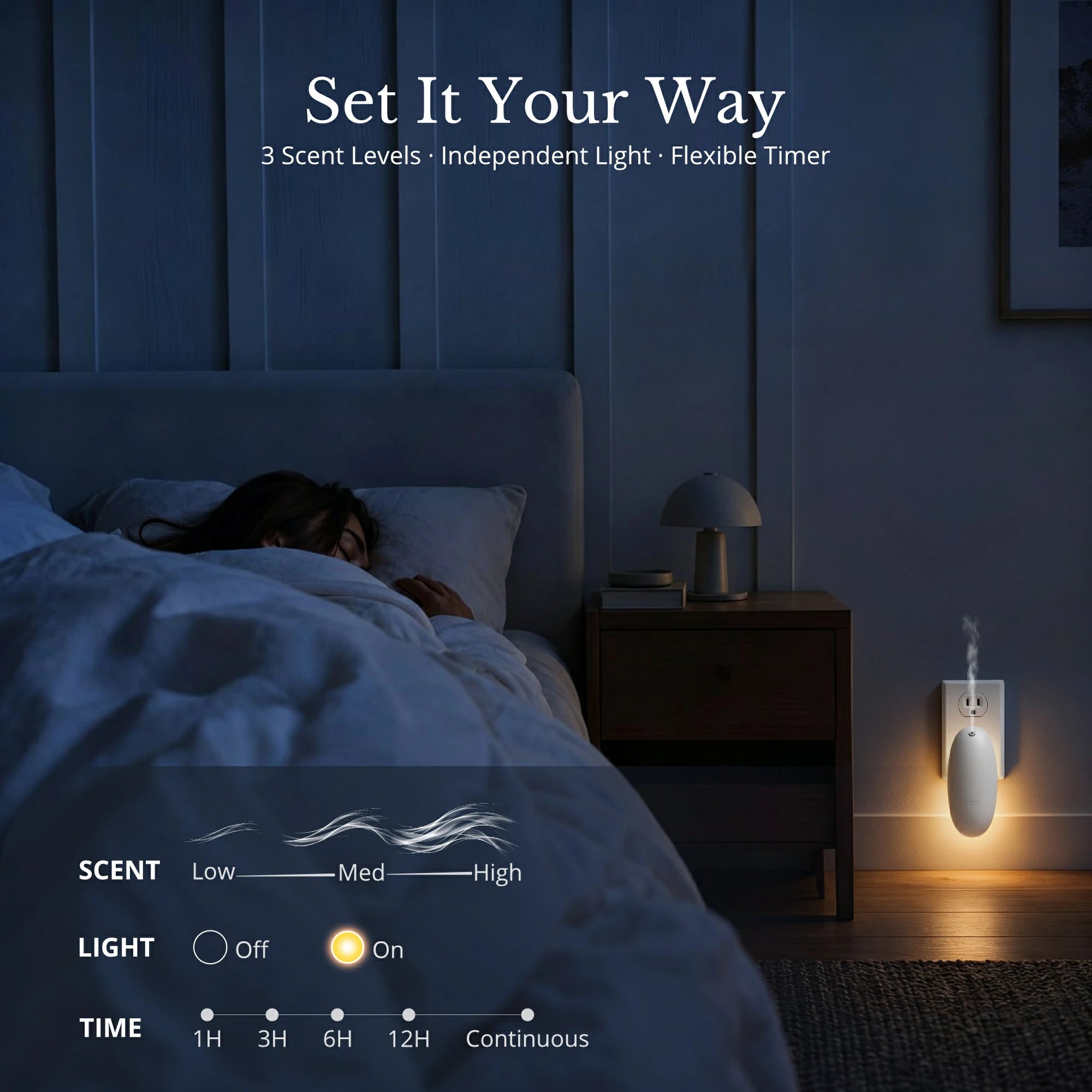 Pebble 60ml Wall Plug-In Waterless Diffuser