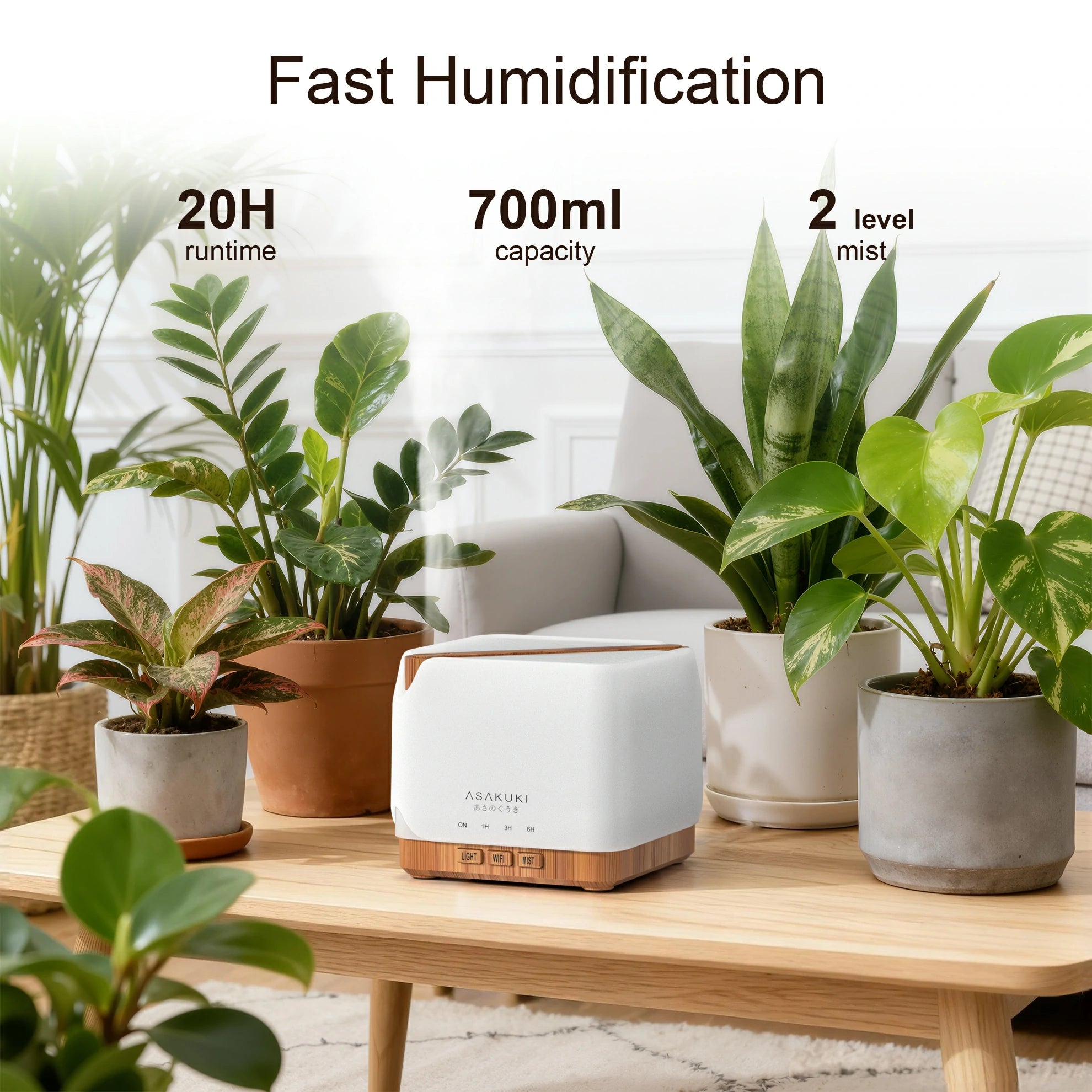 ASAKUKI Cube Essential Oil Diffuser - Thumbnail 3
