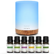 Dew Plus Light Wood Diffuser with 6Pcs*10ml Essential Oil set