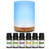 Dew Plus Light Wood Diffuser with 6Pcs*10ml Essential Oil set