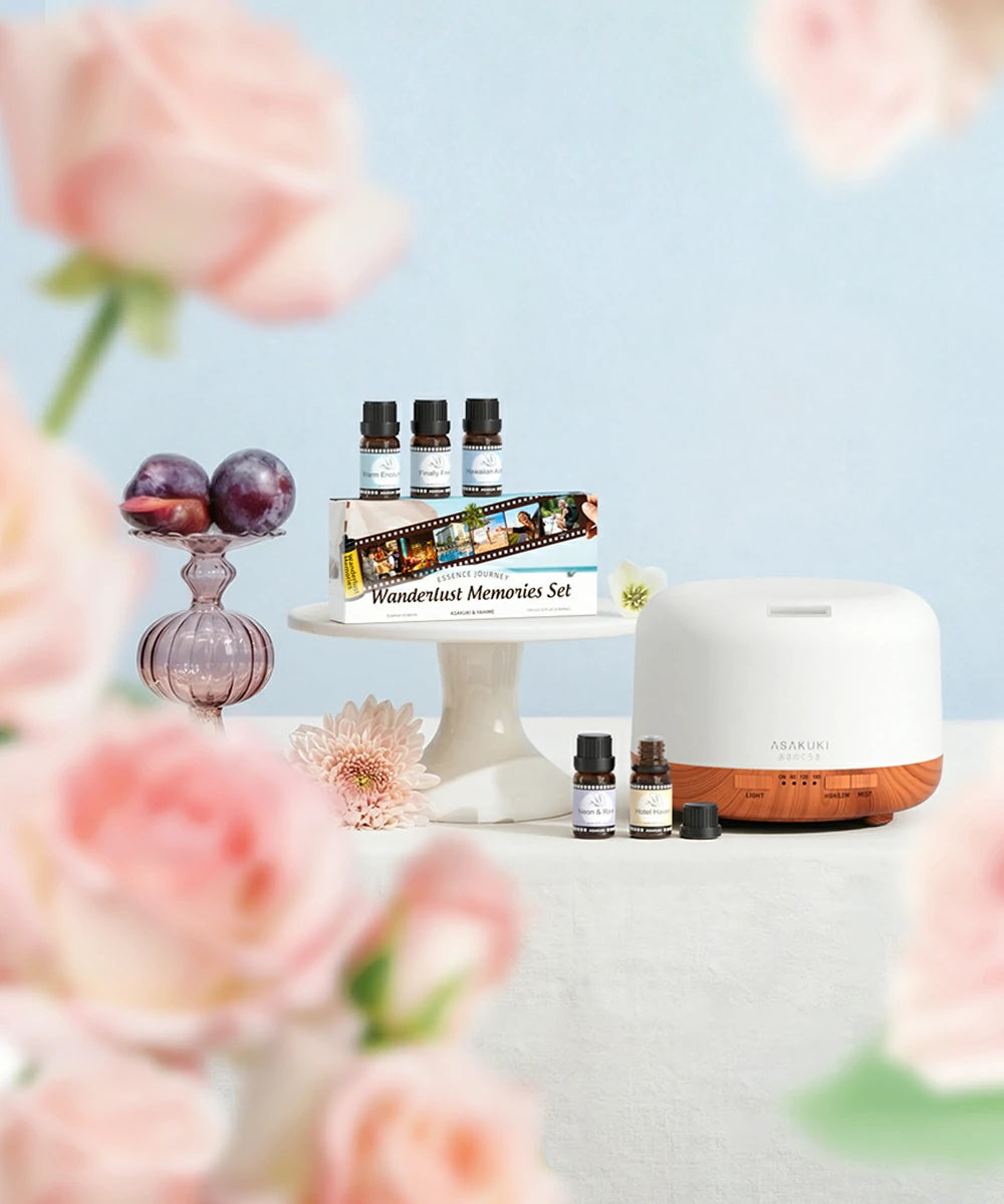 ASAKUKI 500 ml premium etherische olieverstuiver, 5-in-1 ultrasone aromatherapie, geurolie, luchtbevochtiger, timer en automatische veiligheid, aan/uit-schakelaar, 7 kleuren ASAKUKI 500 ml premium etherische olieverstuiver, 5-in-1 ultrasone aromatherapie, geurolie, luchtbevochtiger, timer en automatische veiligheid, aan/uit-schakelaar, 7 kleuren