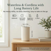 Waterless Essential Oil Diffuser with 6 × 10ml Well-Being Essential Oils