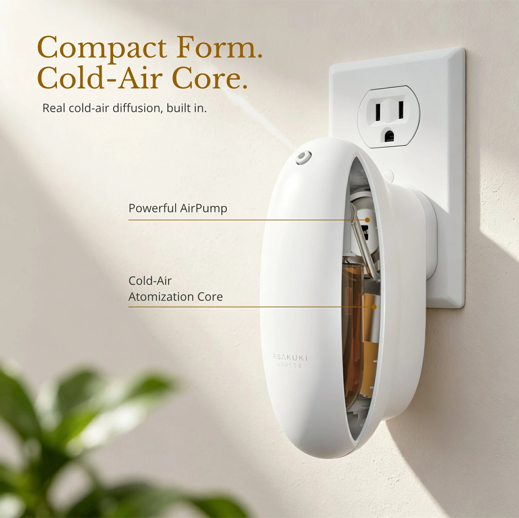 Pebble 60ml Wall Plug-In Waterless Diffuser