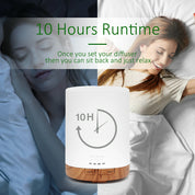 Dew Plus Light Wood Diffuser with 6Pcs*10ml Essential Oil set