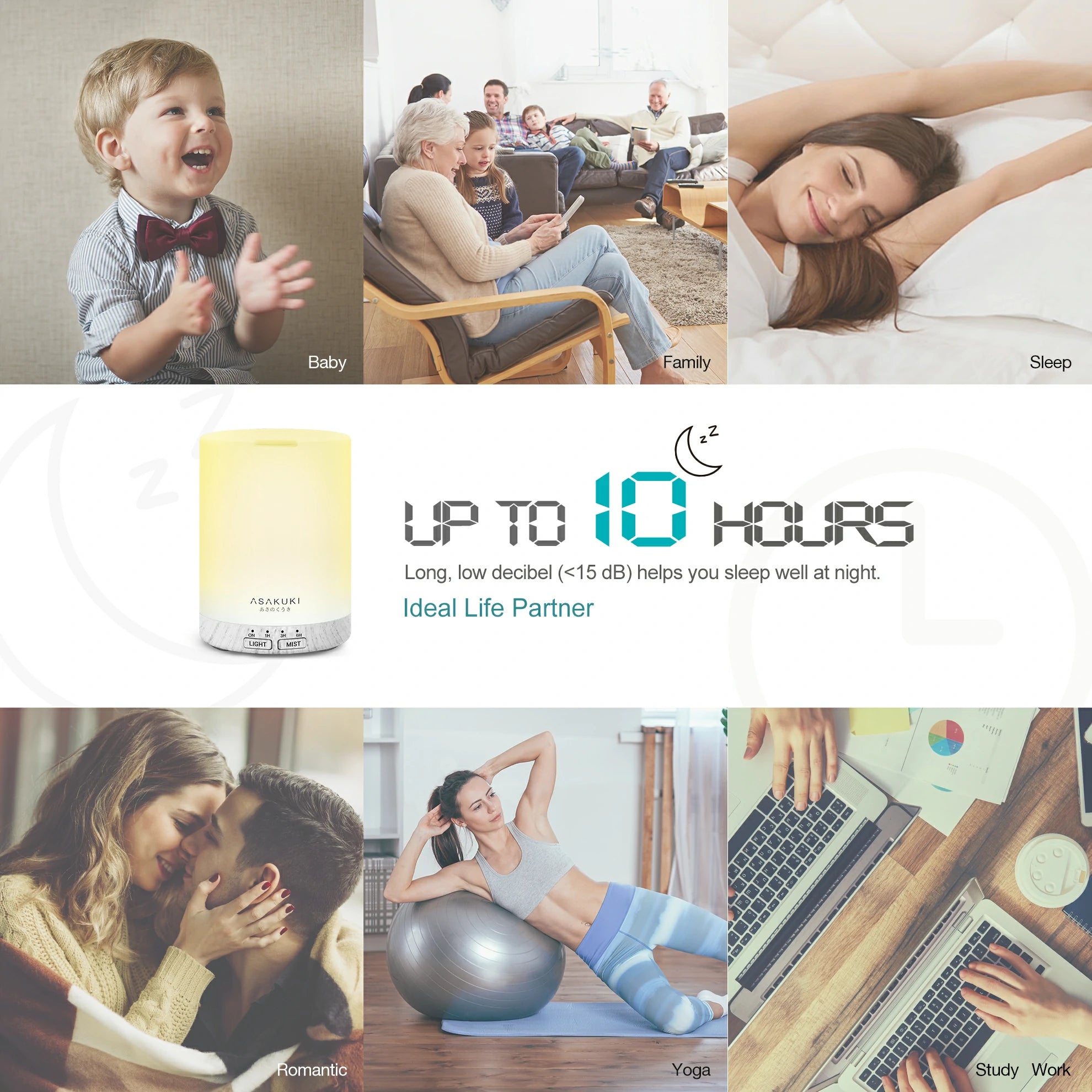 Dew Plus White Wood Essential Oil Diffuser