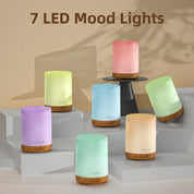 Dew Plus Light Wood Diffuser with 8Pcs*10ml Essential Oil Gift Set