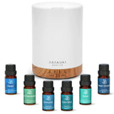 Dew Plus Light Wood Diffuser with 6Pcs*10ml Essential Oil Gift Set