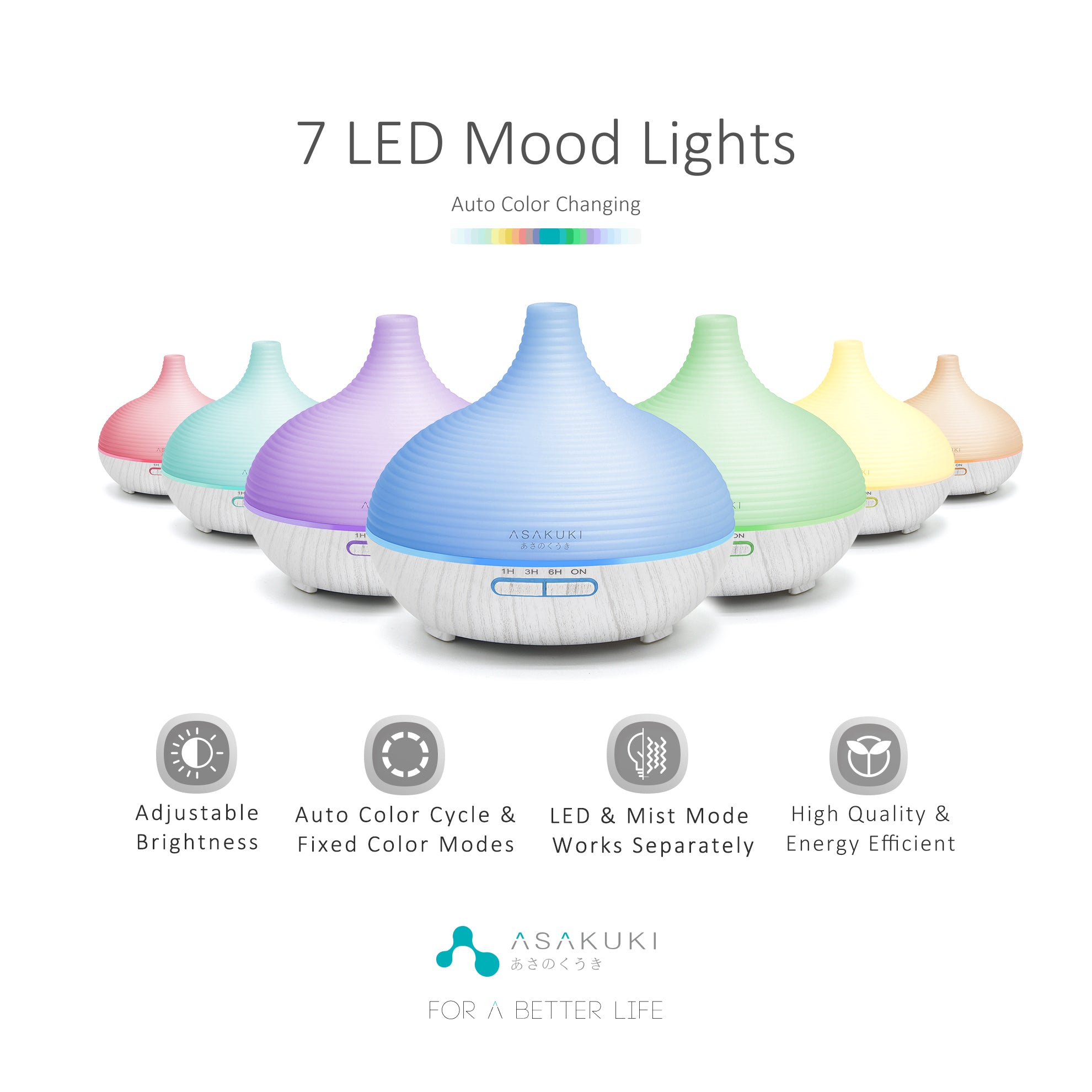 Spring White Wood Essential Oil Diffuser
