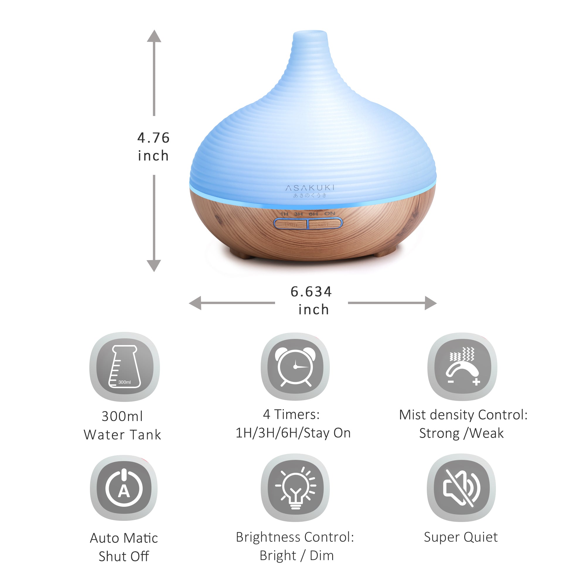 Spring Light Wood Essential Oil Diffuser - Asakuki