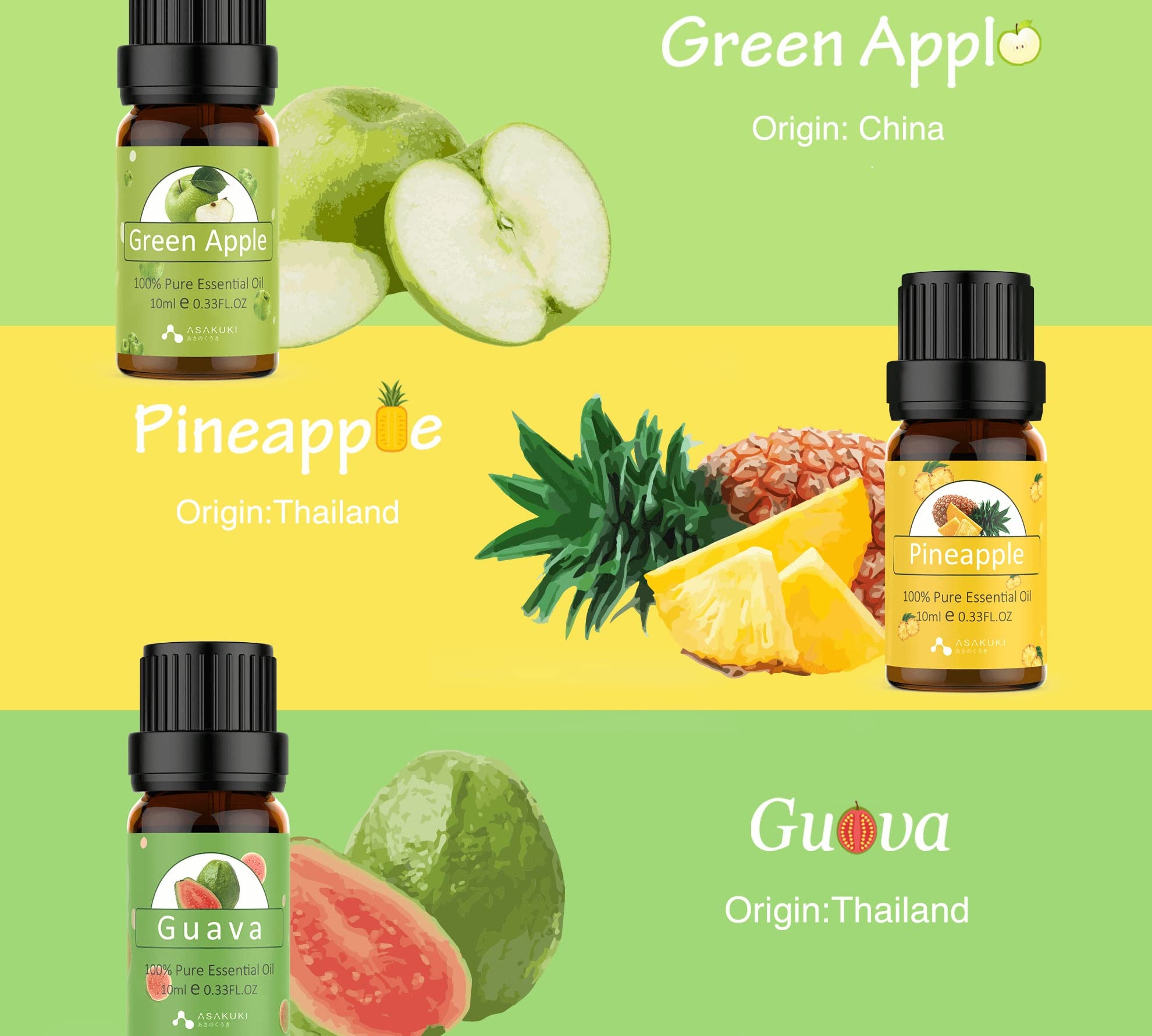 Fruit 6 Essential Oils Set - Asakuki