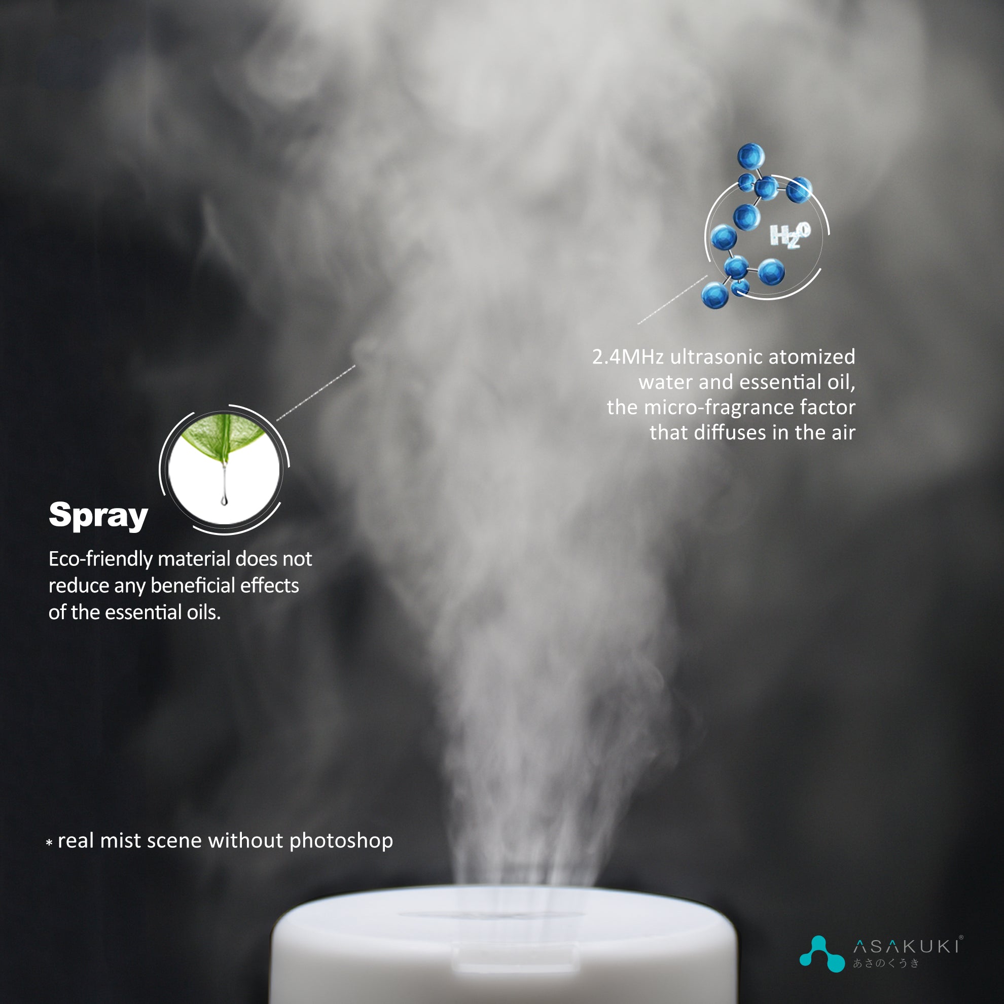 Dew Plus Light Wood Essential Oil Aroma Diffuser – Asakuki