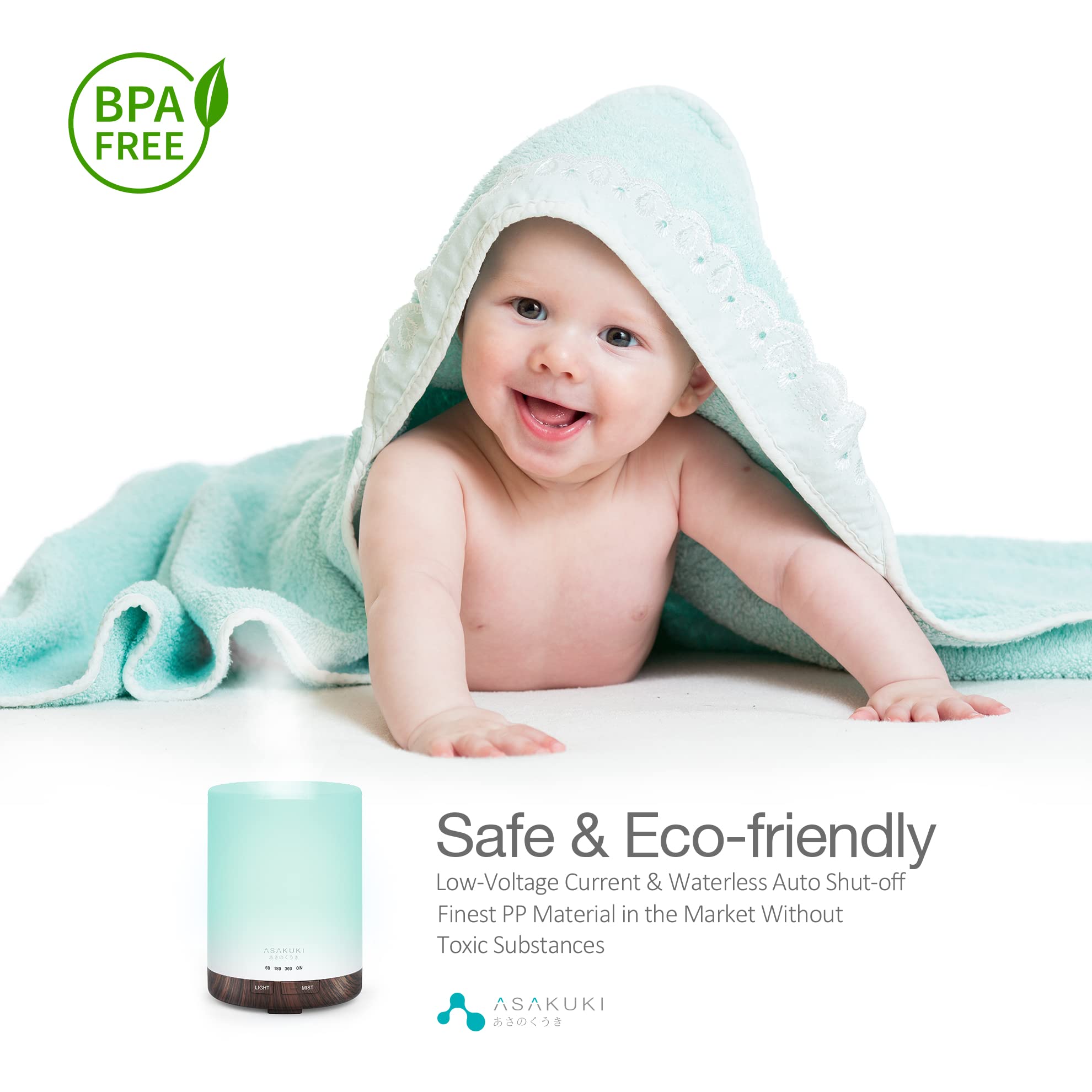 Dew Plus Black Wood Essential Oil Diffuser - Asakuki