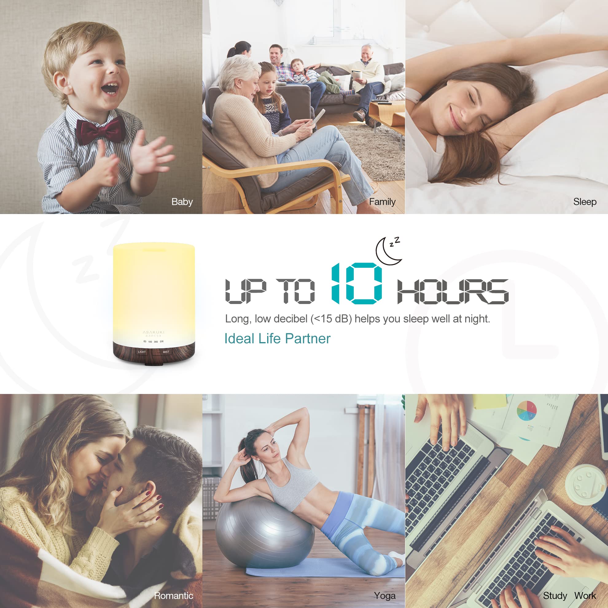 Dew Plus Black Wood Essential Oil Diffuser - Asakuki