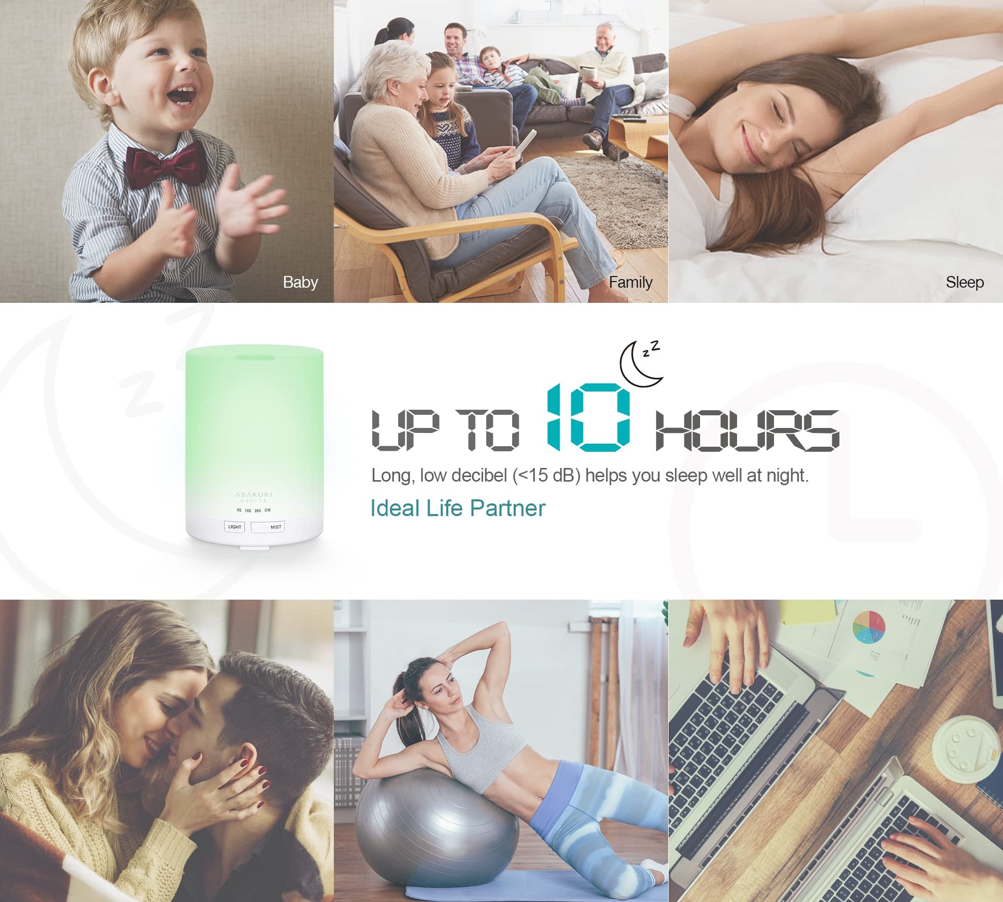 Dew Plus Pure Wood Essential Oil Diffuser - Asakuki