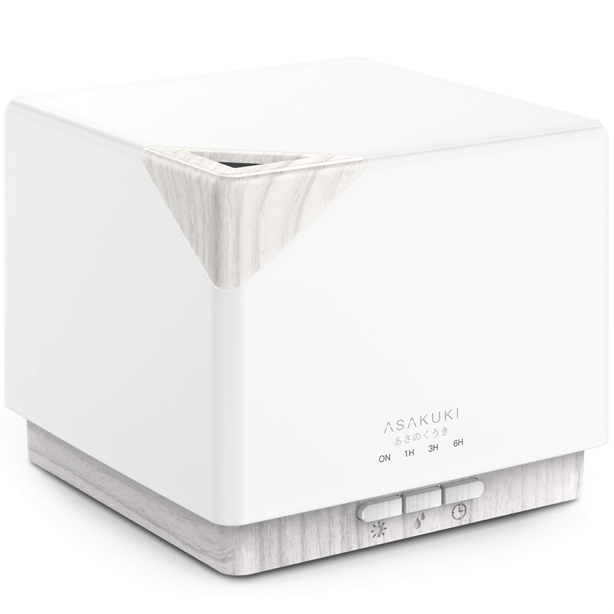 Cube White Wood Essential Oil Diffuser - Asakuki
