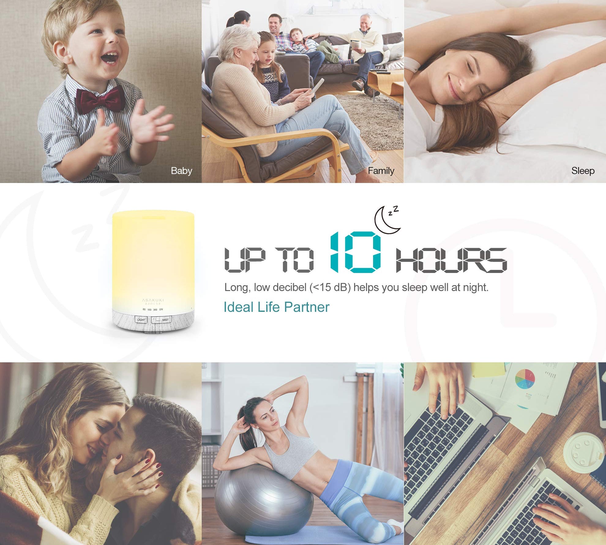 Dew Plus White Wood Essential Oil Diffuser - Asakuki
