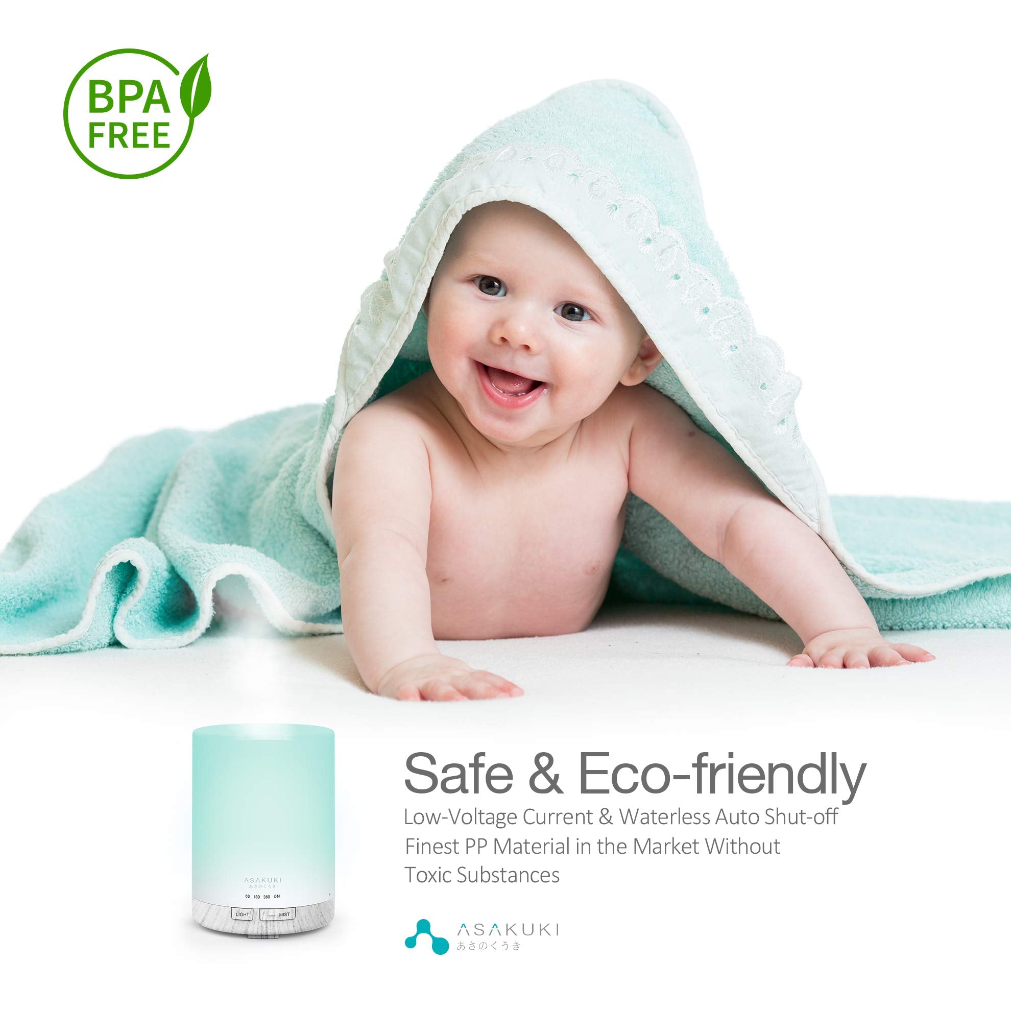 Dew Plus White Wood Essential Oil Diffuser - Asakuki